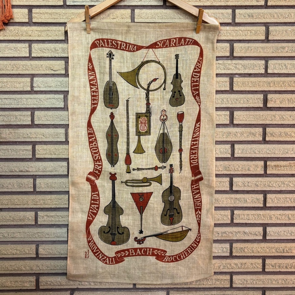 Musical Instruments Tea Towel - Classical Composers Banner - Music Room
